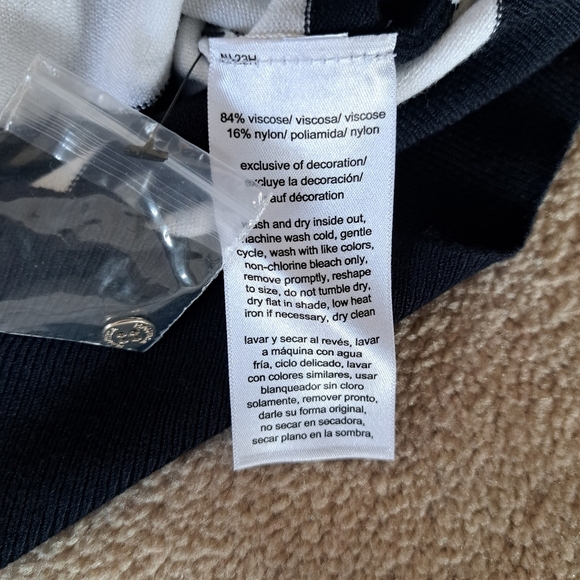 Nautica Jeans Striped Sweater Women's XS Navy Blue White Stripe Lightweight Knit - Picture 7 of 13